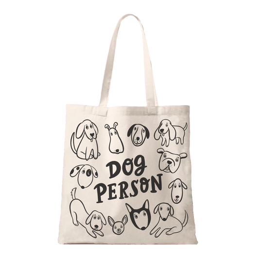 Dog Person Organic Cotton Canvas Tote Bag