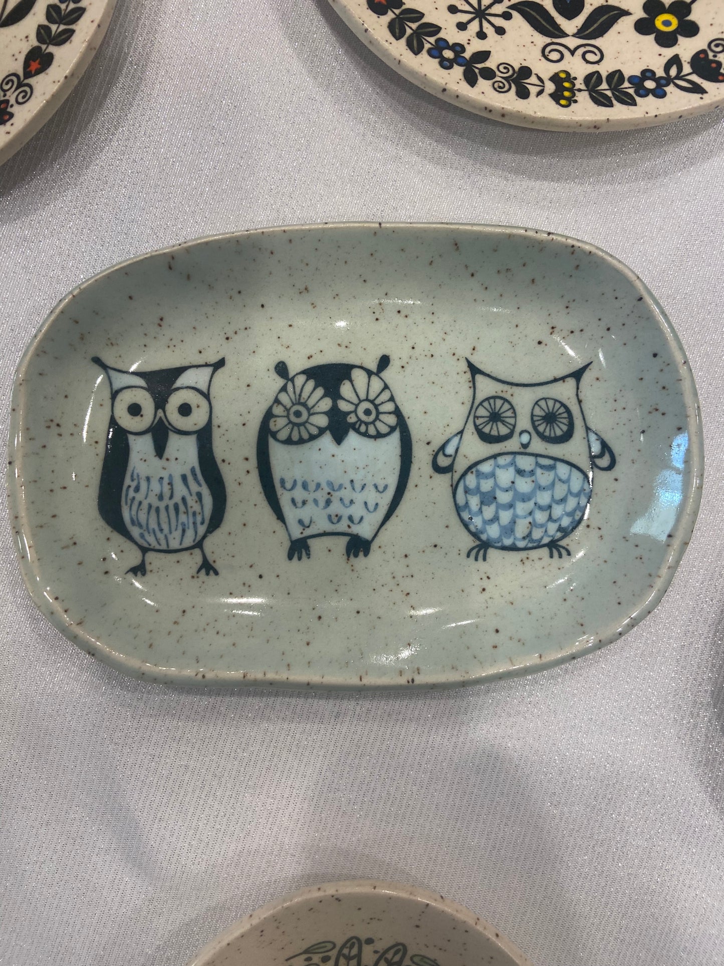 5"-6" Ceramic Dish - Owls