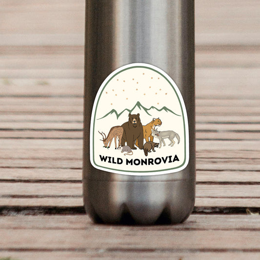 "Wild Monrovia" Die Cut Sticker